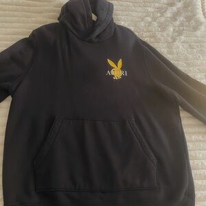 AMIRI Black Hoodie with Yellow Graphic